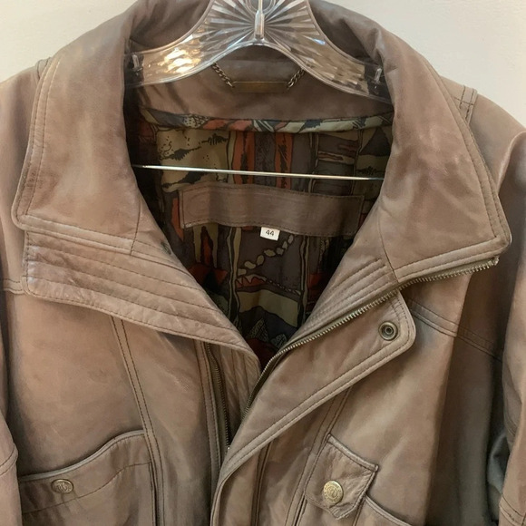 Boutique Of Leathers Oversized Tan Leather Jacket - Picture 9 of 11